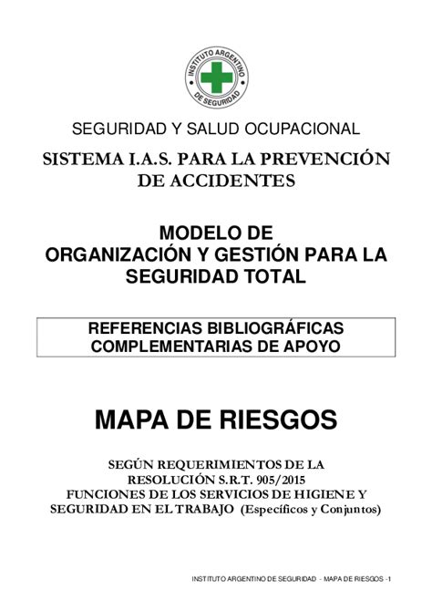 Pdf Instituto Argentino De Seguridad Mapa De Riesgos 1 Seguridad Y