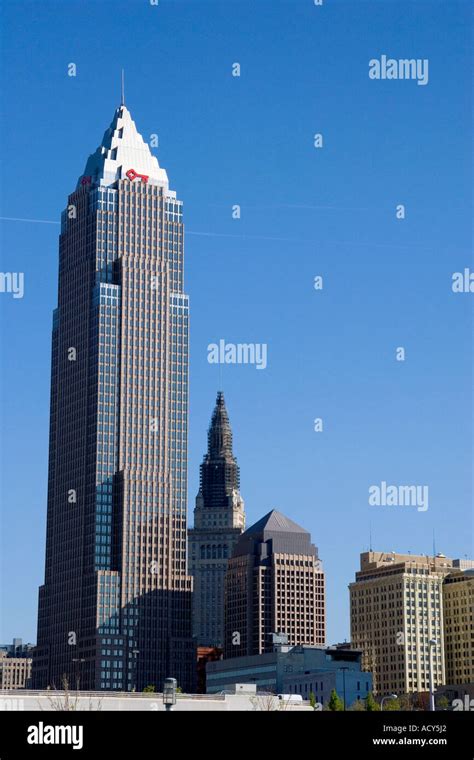 Key Bank Tower And Skyline In Cleveland Ohio Stock Photo Alamy