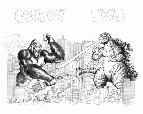 The dinosaurs wanted to devour her, but king kong manages to we hope these king kong coloring pictures to color appeal to your child's wild imagination. King Kong Coloring Page - Coloring Home