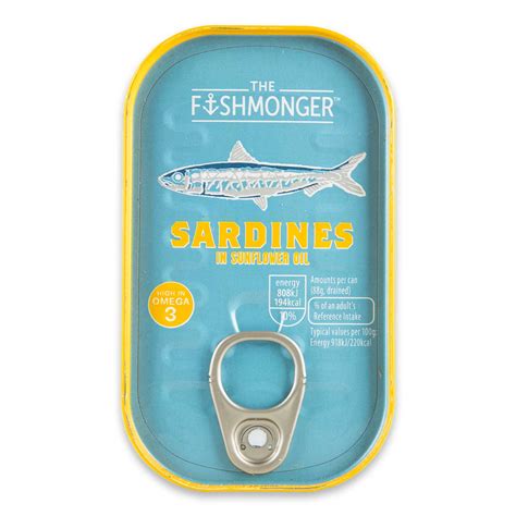 Sardines In Sunflower Oil 125g 88g Drained The Fishmonger Aldiie