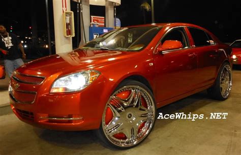 Ace 1 For Sale Candy Orange Chevy Malibu On 26 Dub Cream Floaters