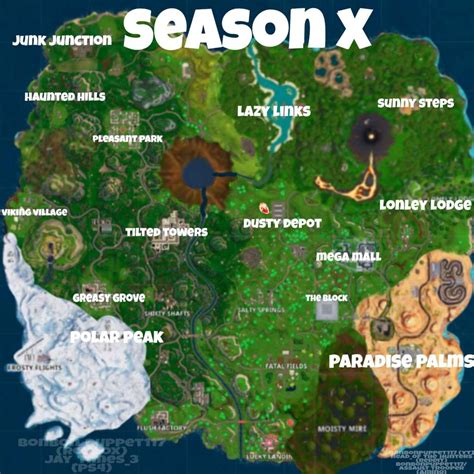 Fortnite Chapter 1 Season X Map