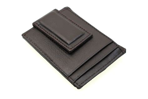 Saw something that caught your attention? Mens Money Clip Card Holder Magnetic Slim Front Pocket Genuine Leather New | eBay