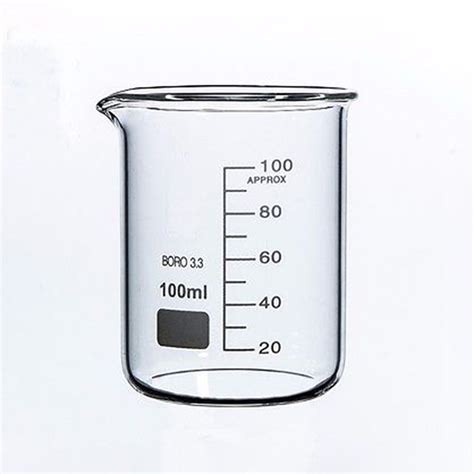 100ml Low Form Beaker Chemistry Laboratory Borosilicate Glass
