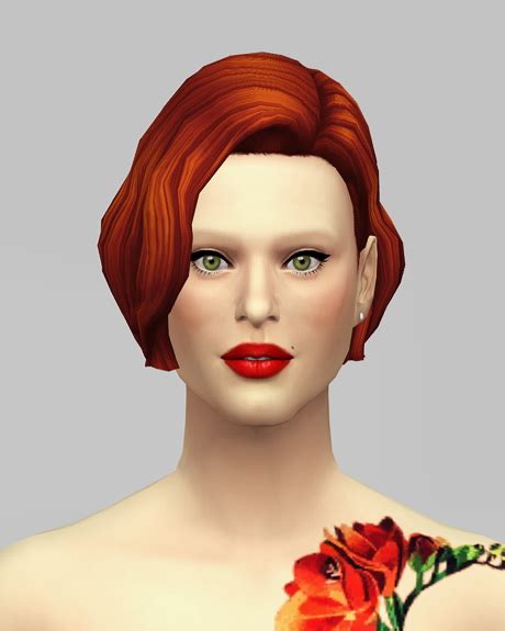 Sims 4 Hairs Rusty Nail Female Medium Wavy Hair Retextured