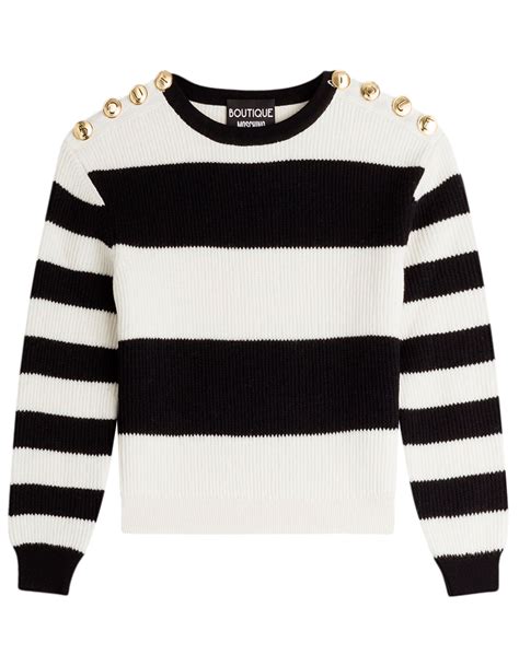 Lacoste hommes décontracté sweat pull haut taille s (3) asz80. Pull marin à boutons sur les épaules Boutique Moschino ...