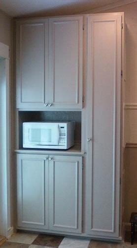 If you need just a small pantry for your small kitchen, then here's a diy project for you! Image result for microwave in pantry cabinet | Pantry ...