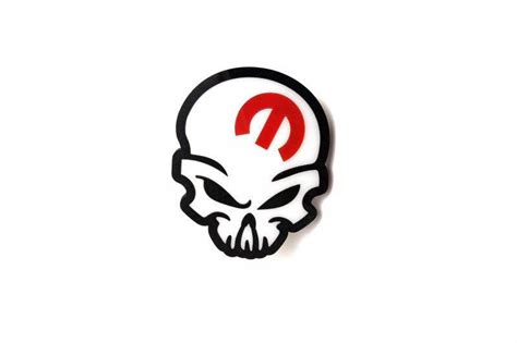 Dodge Radiator Grille Emblem With Mopar Skull Logo Decoinfabric