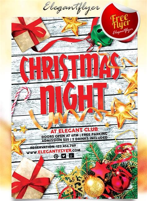 Upload your own design · die cut printing · create a design online Best Free Christmas And New Year PSD Flyers To Promote ...