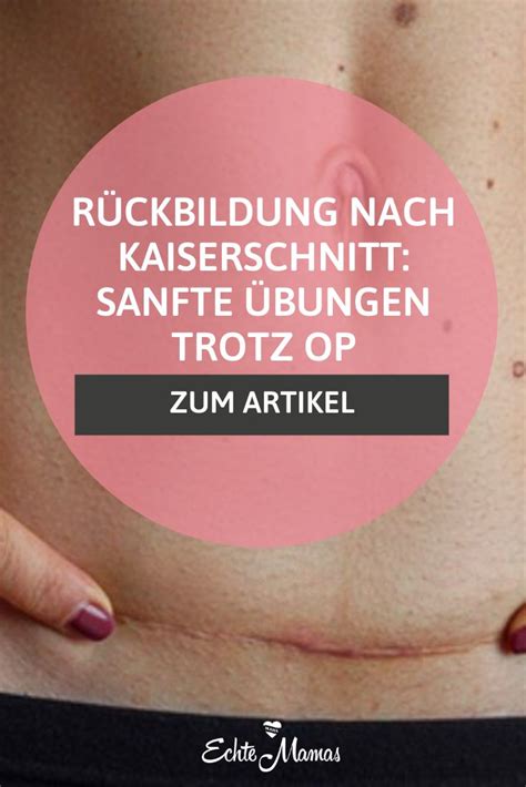 Ab wann du mit der rückbildungsgymnastik beginnen kannst, ist unter anderem von der wundheilung abhängig, frühestens aber nach etwa zwölf wochen nach der entbindung. Rückbildung nach Kaiserschnitt: Sanfte Übungen trotz OP in ...