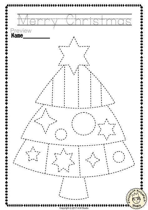 Printable Christmas Tracing Sheets