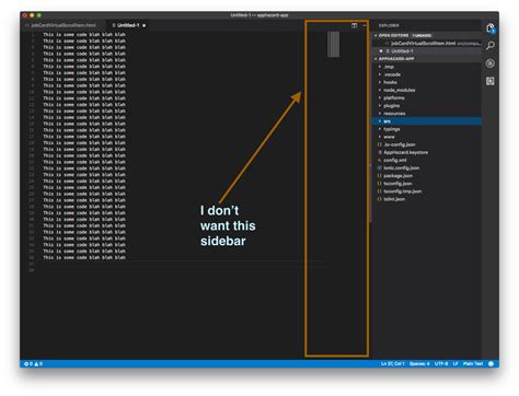Visual Studio Code Disable Sidebar Code Slider Thing Super User
