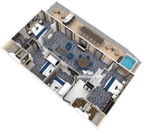 Balcony cabins account for more than half of all rooms on symphony of the seas (1,802 cabins). Symphony of the Seas Four-Bedroom Family Suite Stateroom