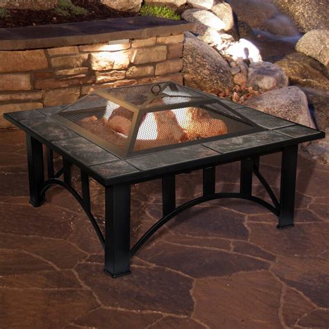 Pure Garden Steel Wood Burning Fire Pit Table And Reviews Wayfair