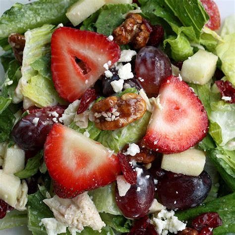 Hearty fruit and nut salad with greek yogurt dressing. Chick Food...Fruit and Nut Salad - The Girl Who Ate Everything