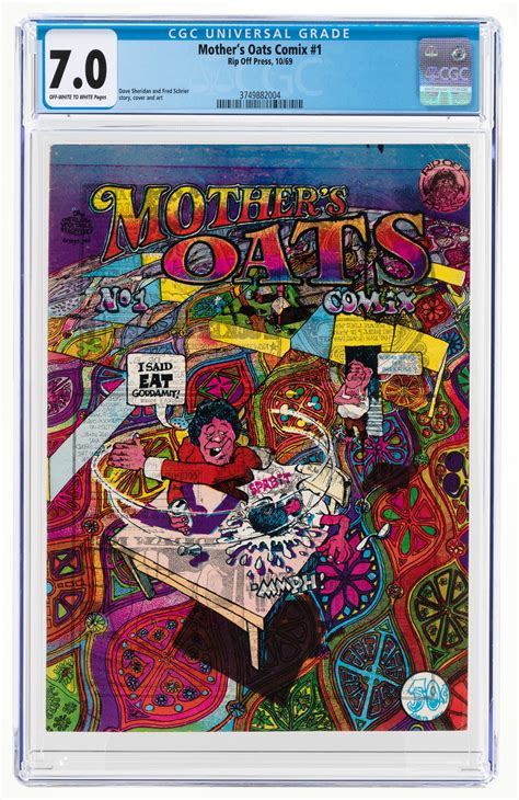Hakes Mothers Oats Comix 1 October 1969 Cgc 70 Finevf