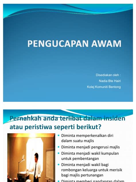 pengucapan awam