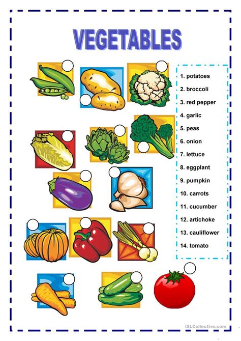 Check spelling or type a new query. VEGETABLES worksheet - Free ESL printable worksheets made ...