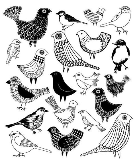 Birds Limited Edition Giclee Print Etsy Doodle Drawings Bird