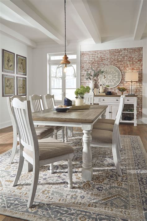 A wide range of colors and materials by the famous american manufacturers straight to your dining room! Havalance Dining Room Table, White/Gray #Diningroomfurniture in 2020 (With images) | Farmhouse ...