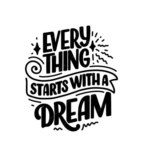 Premium Vector Inspirational Quote About Dream