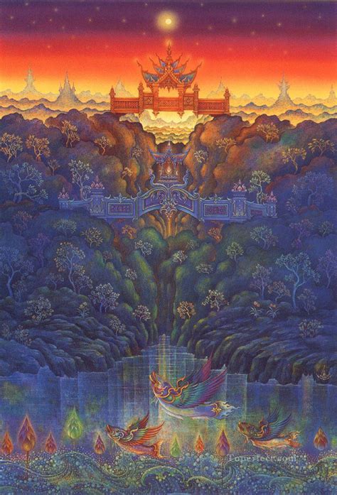 Contemporary Buddhism Heaven Fantasy 003 Ck Buddhism Painting In Oil
