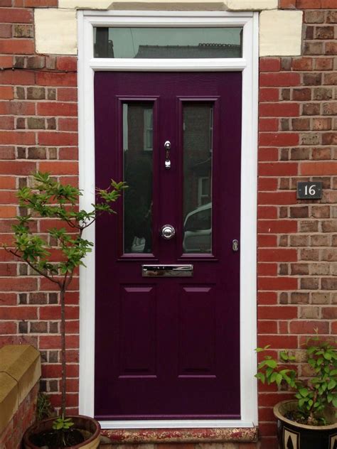 Aubergine Purple Front Door Victorian House Green House Exterior