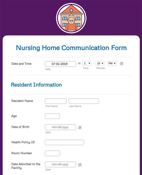 Nursing Home Communication Form Template Jotform
