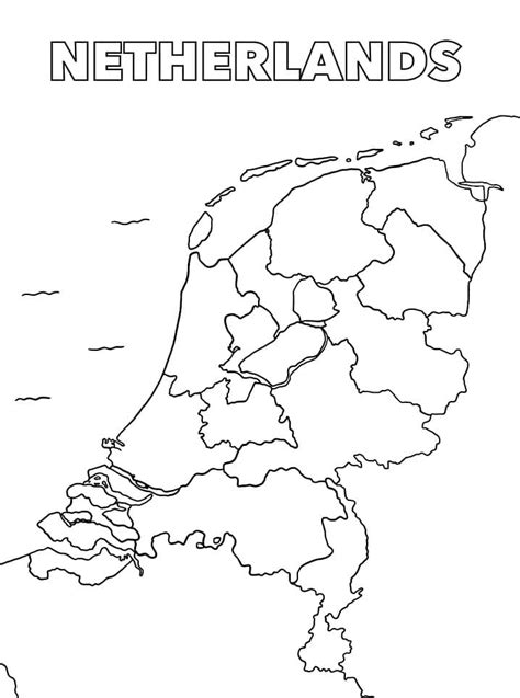 Map Of Netherlands Coloring Page Download Print Or Color Online For Free