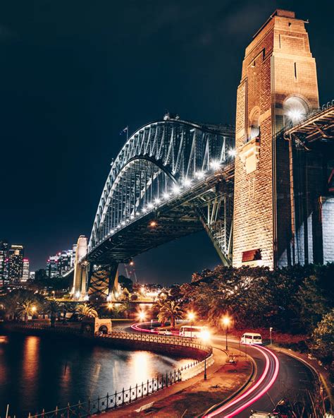 Download Sydney Australia Harbour Bridge Night Wallpaper