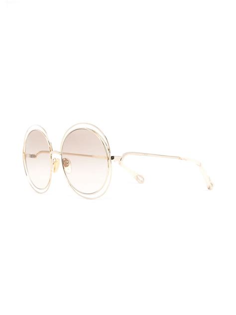 Chloé Eyewear Oversized Round Frame Sunglasses Farfetch