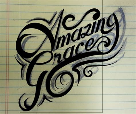 Amazing Grace Lettering On Behance