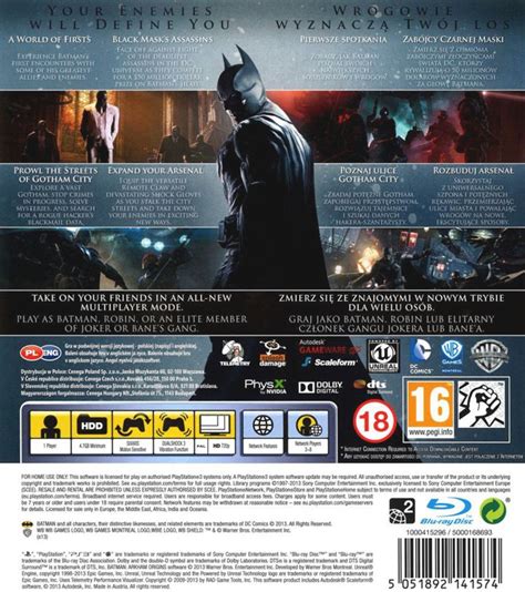 Batman Arkham Origins Cover Or Packaging Material Mobygames