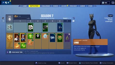 Fortnite Season 7 Battle Pass Skins Onesie Zenith Lynx The Ice King And More