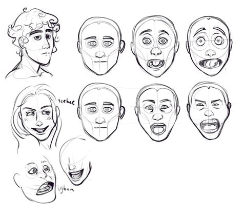 Drawing Drill 8 Arms Gestures Faces Expressions Smirking Raven