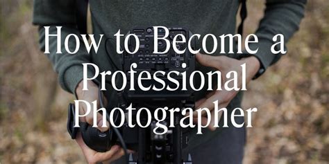 How To Become A Professional Photographer Infographic