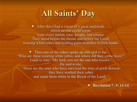 Solemnity Of All Saints