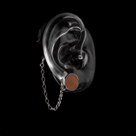 Eva Khaki Hearing Aid Jewelry Deafmetal Hearing Jewelry