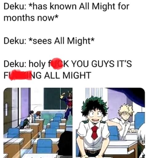 Deku Has Known All Might For Months Now Deku Sees All Might Deku