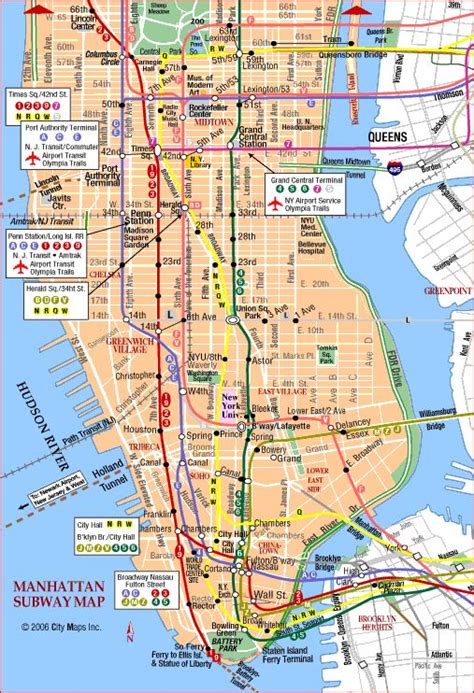 New York City New York City Map Manhattan Map Nyc Map