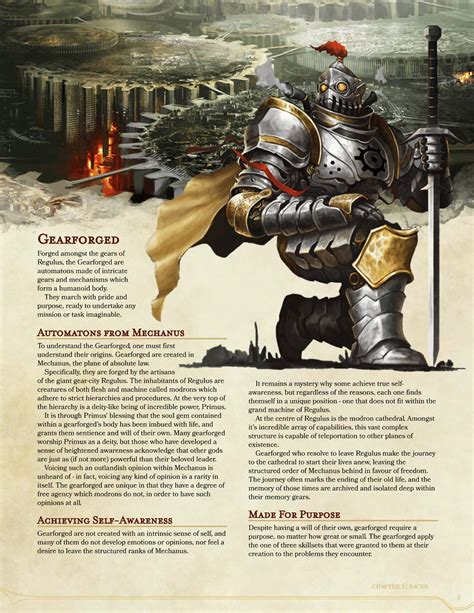 See more ideas about dnd classes, dnd 5e homebrew and dungeons and dragons homebrew. dnd-5e-homebrew: Gearforged Race by LukeMortora01 - RPGs ...