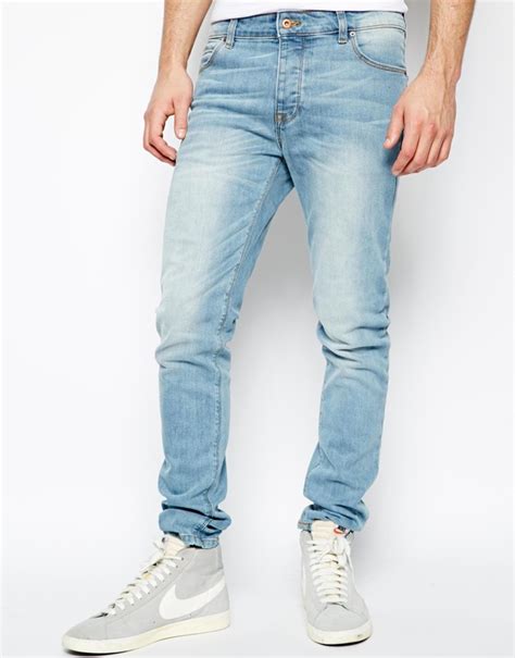 Wash your jeans more frequently if you move around in them a lot. Asos Brand Skinny Jeans In Light Wash | Where to buy & how ...