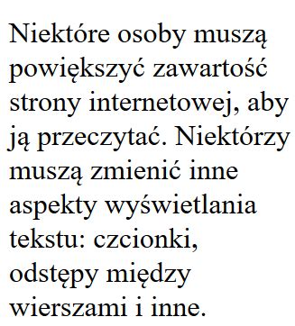 Zmiana rozmiaru tekstu | Pracownia Dostępności Cyfrowej LepszyWeb.pl