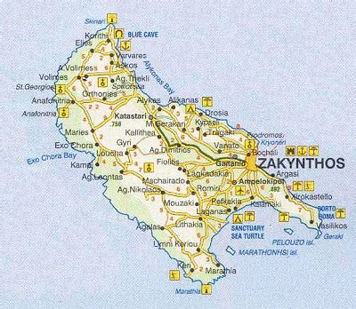 Zakynthos Map Greece In Details