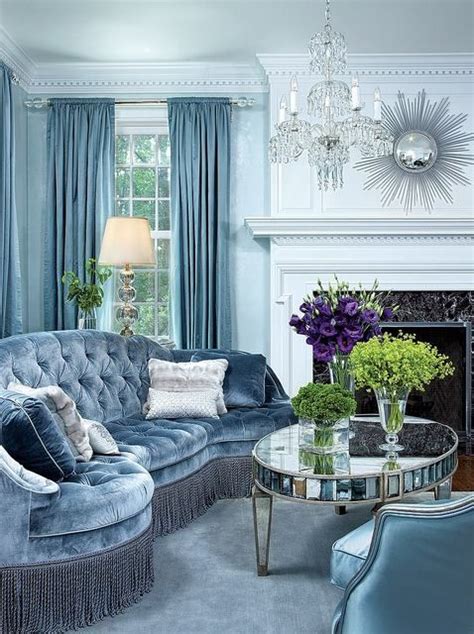 Elegant Ice Blue Living Room Blue Living Room Living Room Designs