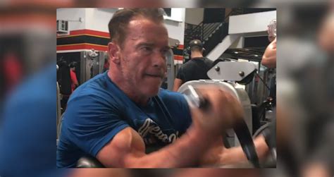 Arnold Schwarzenegger Opens The Doors On His Fridge And
