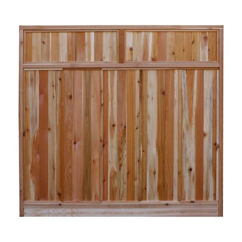 Kit to last and posts holes and panel fence installation support. Signature Development 6 ft. H x 6 ft. W Western Red Cedar ...
