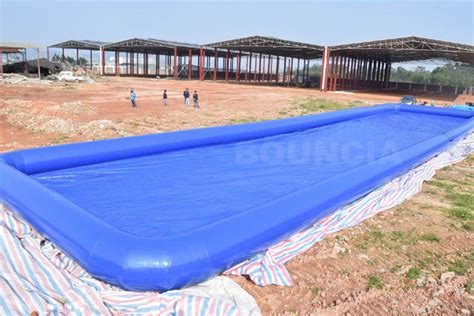 Custom Blue Color Largest Inflatable Water Pool Square