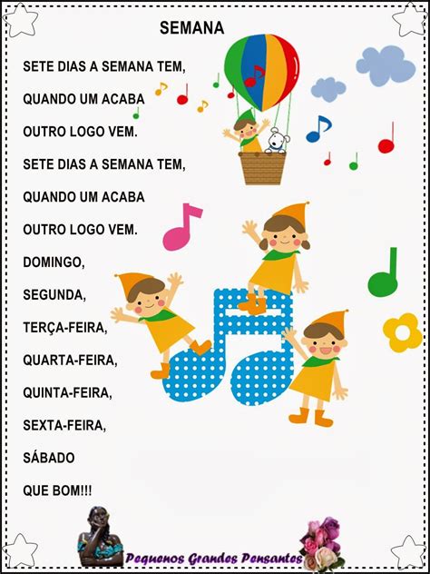 Música Dias Da Semana Educação Infantil Rotina Na Educação Infantil