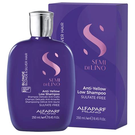 Alfaparf Semi Di Lino Blonde Anti Yellow Low Shampoo Neutralizujący Szampon Do Włosów Blond I Siwych